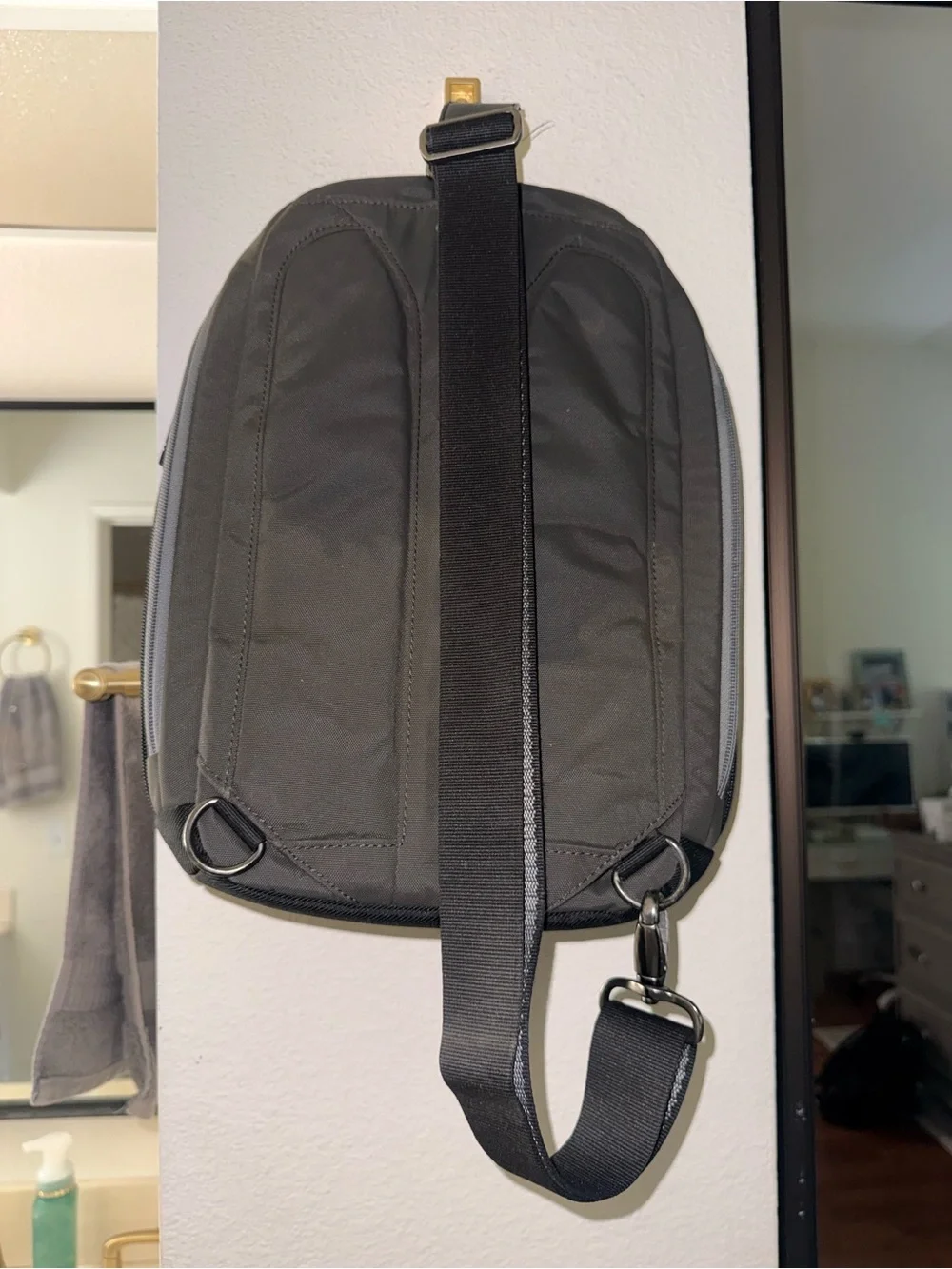 Tumi Black and White Men’s Sling Belt Bag